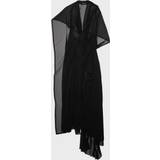 Balenciaga S Kjoler Balenciaga Gathered semi-sheer chiffon gown black
