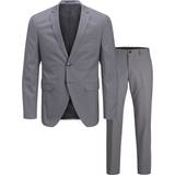48 - Elastan/Lycra/Spandex - Slids Tøj Jack & Jones Franco Slim Fit Suit - Grey/Light Grey Melange