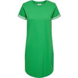 12 - Grøn - Rund hals Kjoler Only Short T-shirt Dress - Green/Kelly Green