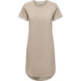32 - Dame - Korte kjoler - Polyester Only Short T-shirt Dress - Grey/Chateau Grey