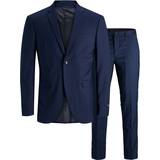 Viskose Jakkesæt Jack & Jones Franco Slim Fit Suit - Blue/Medieval Blue