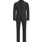 48 - Elastan/Lycra/Spandex - Grå Jakkesæt Jack & Jones Franco Slim Fit Suit - Grey/Dark Grey Melange