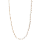 Hvid Halskæder ENAMEL Copenhagen Pearlie Necklace - Gold/Pearls