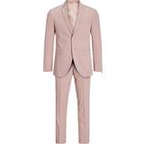 Pink - Polyester Jakkesæt Jack & Jones Franco Slim Fit Suit - Pink/Rose Tan