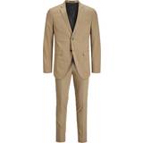 48 - Elastan/Lycra/Spandex Jakkesæt Jack & Jones Franco Slim Fit Suit - Beige/Petrified Oak