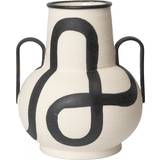 Med håndtag Vaser Ferm Living Trace Off-white Vase 37.5cm