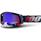 100% Skiudstyr 100% Crossbriller Racecraft Lens Republic, Spejl Rød/Blå