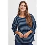 Fransa Polyester T-shirts & Toppe Fransa Stribede bluser Lys/blå