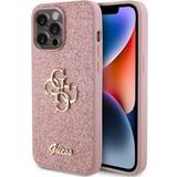 Guess Læder/Syntetisk Covers & Etuier Guess Fixed Glitter 4G Metal Logo Case for iPhone 15 Pro Max
