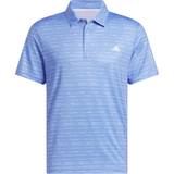 adidas Stripe Zip Golf Polo Shirt Blufus/White, Male, Tøj, T-shirt, Golf, Blå