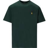 Bomuld - Grøn - Løs T-shirts & Toppe Carhartt WIP Chase T-Shirt - Discovery Green/Gold