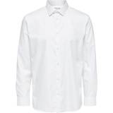 Selected Herre Skjorter Selected Ethan Long Sleeve Slim Fit Shirt - Bright White