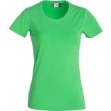 Grøn - Rund hals - Slim Overdele Clique Carolina T-shirt Women's - Acid Green