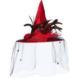 Smiffys Deep Red Deluxe Witch Hat Fancy Dress