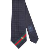 Gucci Silke Tilbehør Gucci Silk tie with bee Web blue One fits all