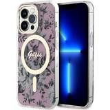 Guess Apple iPhone 13 Mobilcovers Guess iPhone 13 Pro Cover Flower MagSafe Lyserød