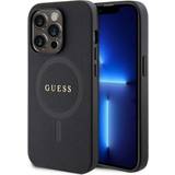Guess Covers Guess iPhone 15 Pro Saffiano Hybrid Cover MagSafe Kompatibel Sort
