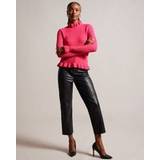 Ted Baker Sweatere Ted Baker Womens Brt-pink Pippalee Frill-detail Jumper
