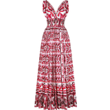 Dolce & Gabbana 34 Kjoler Dolce & Gabbana Majolica Poplin Maxi Dress - Pink