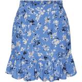 Blomstrede - Høj talje Nederdele Pieces Nya Mini Skirt - Marina