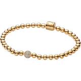Pandora Guld Armbånd Pandora Beads & Pavé Bracelet - Gold/Transparent