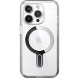 Krom Mobiletuier Speck iPhone 15 Pro Case-Presidio Perfect-Clear-ClickLock-MagSafe-6.1 Inch Phone Case-Clear/Chrome