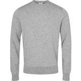 Filippa K Herre Sweatere Filippa K Cotton Merino Basic Sweater Light Grey Melange