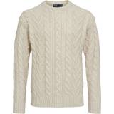 Cashmere Tøj Polo Ralph Lauren Knitted Fishermen Sweater Cream