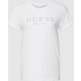 Guess Dame T-shirts & Toppe Guess Rhinestones Front Logo T-Shirt