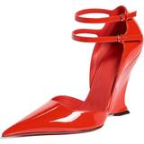 50 ½ - Læder Højhælede sko Ferragamo Wedge Shoes Woman colour Red