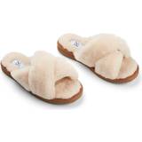 Natures Collection Cross Slippers Lammeskind