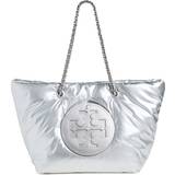 Håndtag - Sølv Håndtasker Tory Burch Ella Metallic Chain Soft Tote Bag - Silver