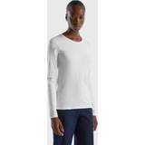 United Colors of Benetton Overdele United Colors of Benetton T-shirt Manica Lunga In Puro taglia XL, Bianco, Donna