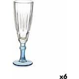 Blå Champagneglas Vivalto Exotic Krystal Champagneglas