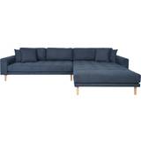 Blå Sofaer House Nordic Lido Dark Blue Sofa 290cm 4 personers