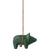 Brugskunst Maileg Juleophæng gris i træ grøn 2023 Juletræspynt