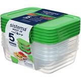 Stabelbare - Transparent Køkkenopbevaring Sistema Nest It Meal Prep 5 Madkasse 0.87L