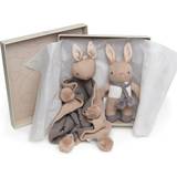 Bomuld Gavesæt ThreadBear Baby Threads Taupe Bunny Gift Set