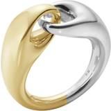 Guld Ringe Georg Jensen Large Reflect Ring - Gold/Silver