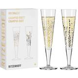 Ritzenhoff Køkkentilbehør Ritzenhoff Goldnacht 2-pak Krystalglas Champagneglas