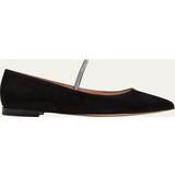 Gianvito Rossi Dame Lave sko Gianvito Rossi Crystal-embellished Suede Ballet Flats