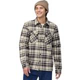 Patagonia fjord flannel Patagonia Men's Insulated Organic Cotton MW Fjord Flannel Shirt, XL, Ice Caps: Smolder Blue