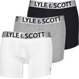 Lyle & Scott Undertøj Lyle & Scott 3-Pack Satin Waistband Boxer Briefs, Black/White/Grey