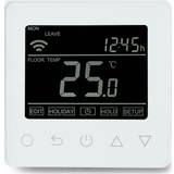 Termostat til elgulvvarme Heatcom HC90 WiFi termostat for el-gulvvarme, hvid