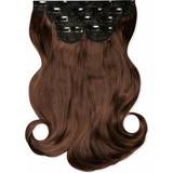 Volumen Clip-on-extensions Lullabellz Super Thick Blow Dry Wavy Clip In Hair Extensions 16 inch Choc Brown 5-pack