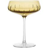 Louise Roe Krystalglas Louise Roe Single Cut Ravfarvet Mundblæst Champagneglas