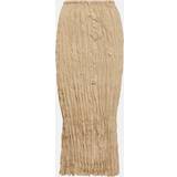 Beige - Nylon Nederdele Toteme Beige Crinkled Midi Skirt 809 OVERCAST BEIGE DK