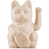 Beige Dekorationer Donkey Vinkende kat Maneki-Neko Lucky Cat Dekorationsfigur