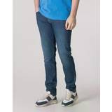 Emporio Armani Jeans Emporio Armani Mens Denim Blu Ch Straight-leg Slim-fit Stretch-denim Jeans