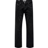 Only & Sons Badeshorts - Herre - W36 Jeans Only & Sons Sedge Loose Jeans - Black/Black Denim